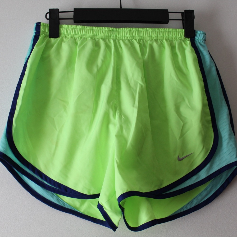Nike Women's Lime Green Athletic Shorts
